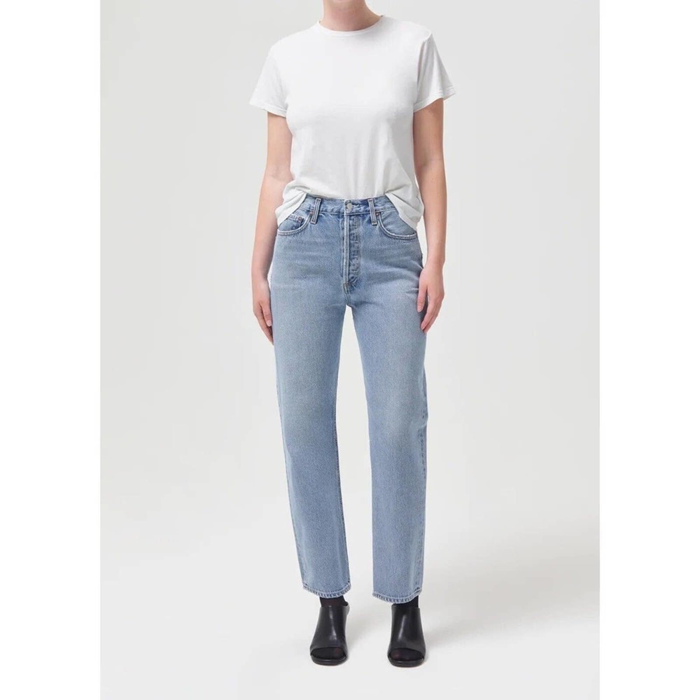 Agolde 90'S PINCH WAIST HIGH RISE STRAIGHT IN SOUNDWAVE SIZE 29